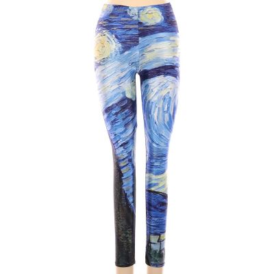 Lotus Leggings Women Blue Leggings 2